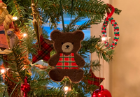 Festive Felt Teddy Bear Ornaments