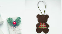 Festive Felt Teddy Bear Ornaments