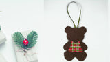 Festive Felt Teddy Bear Ornaments