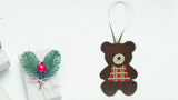 Festive Felt Teddy Bear Ornaments