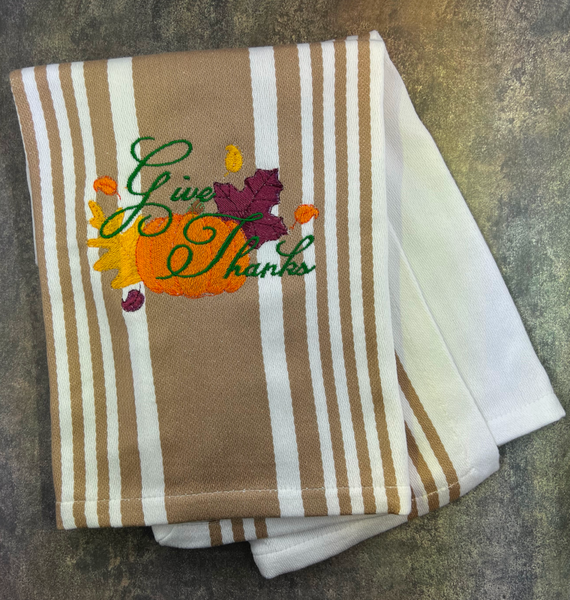 Thanksgiving Embroidered Premium Kitchen Towels