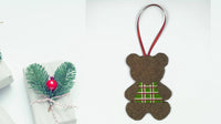 Festive Felt Teddy Bear Ornaments