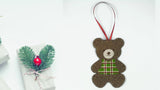 Festive Felt Teddy Bear Ornaments