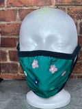 "Green Posies" mask