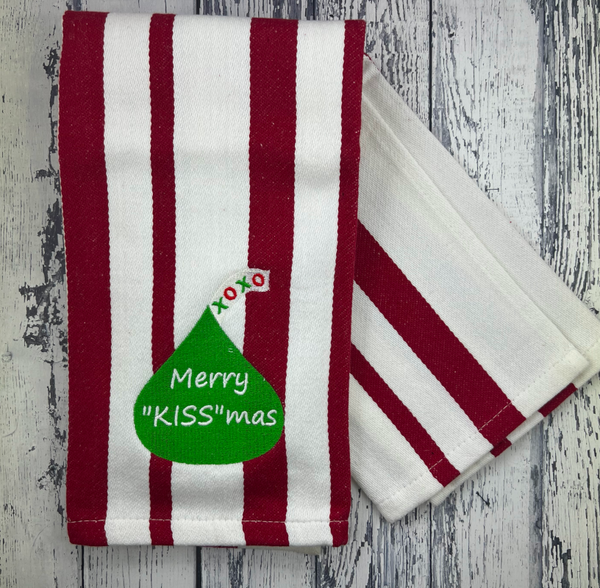 Christmas Kitchen Towels, Embroidered Kitchen Towels, Embroidered