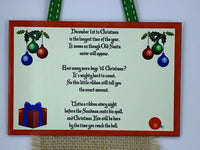 Christmas Countdown Strip -Burlap