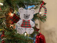 Festive Felt Teddy Bear Ornaments